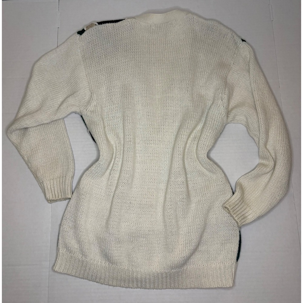 Westport Ltd Vintage Argyle Knit Cardigan Sweater Oversized Cottagecore - Picture 2 of 8